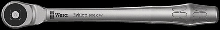 8003 C Zyklop Metal Ratchet with push-through square and 1/2" drive