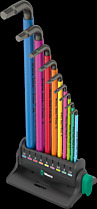 Zestaw kluczy trzpieniowych 950/9 Hex-Plus Multicolour 3, metrycznych, BlackLaser, 10&nbsp;część