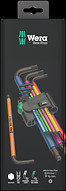 950/9 Hex-Plus Multicolour 1 SB L-nyckelsats metriska mått, BlackLaser, 9 delar