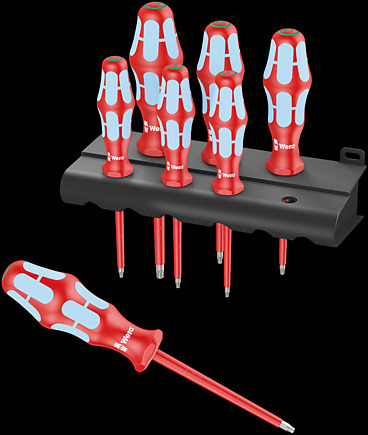3167 i/7 TORX® Schraubendrehersatz, Edelstahl + Rack, 7‑teilig