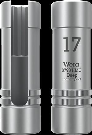 Klucz nasadowy z wycięciem 8790 HMC Deep, z gniazdem zabierakowym 1/2