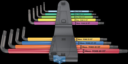 967/9 TX XL Multicolour HF 1 L-key set with holding function, long, 9&nbsp;pieces