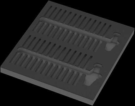 9851 Termoformato in spugna per Kraftform Kompakt VDE Set 1, senza utensili