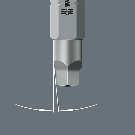 V bits for square recess screws