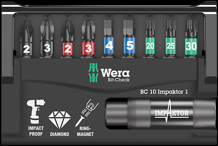 Bit-Check 10 Impaktor 1, 10 pieces