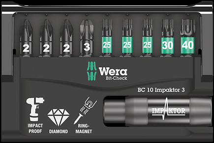 Bit-Check 10 Impaktor 3, 10 pezzi