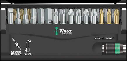 Bit-Check 30 Universal 1, 30 pieces - Wera Product finder