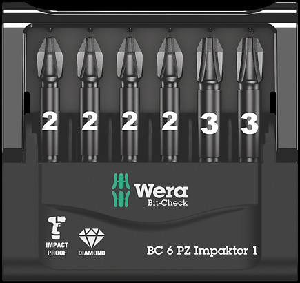 Bit-Check 6 PZ Impaktor 1, 6 pieces