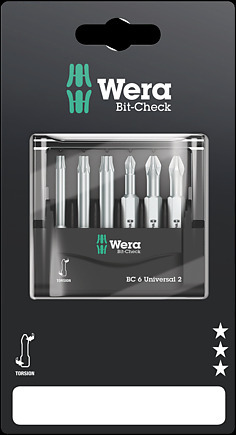 Bit-Check 6 Universal 2 SB, 6 pieces