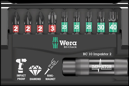 Bit-Check 10 Impaktor 2, 10 pieces