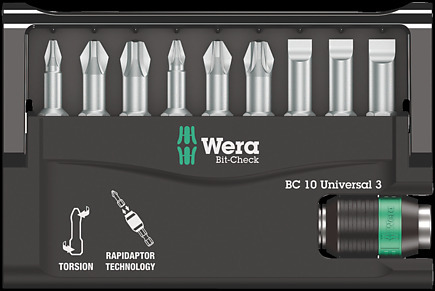 Bit-Check 10 Universal 3, 10 pieces