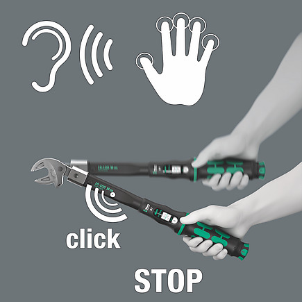 Click-Torque X 7 torque wrench for insert tools, 10-100 Nm - Wera