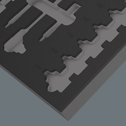 Two-coloured foam insert