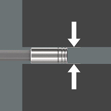 Slim bitholding screwdriver