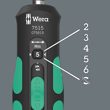 7515 Kraftform Safe-Torque Speed Torque screwdriver, 2-6 Nm - Wera