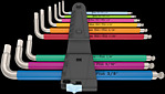 3950/9 Hex-Plus Multicolour Imperial Stainless 1 Jeu de clés mâles coudées, syst. impérial, acier inoxydable, 9&nbsp;pièces