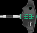 411 A RA Tournevis adaptateur à manche en T avec fonction cliquet, 1/4"