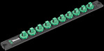9601 Magnetic socket rail, 3/8", empty