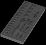 9821 Foam insert 8000 B Zyklop 3/8" ratchet set 1, empty