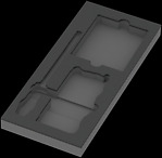 9850 Foam insert Kraftform Kompakt and Tool-Check PLUS set 1, empty