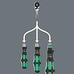 For bitholding screwdrivers with 1/4" bit mounting