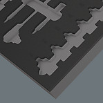 Two-coloured foam insert