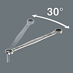 Rückschwenkwinkel im Maul von nur 30°
