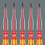 VDE-insulated screwdriver with reduced blade diameter