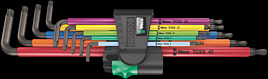 967/9 TX XL Multicolour 1 Juego de llaves acodadas TORX®, versión larga, 9 piezas