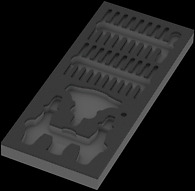 9852 Foam insert Kraftform Kompakt ratchet set 1, empty
