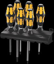 977/6 TORX® Screwdriver set Kraftform Wera: Chiseldriver and rack, 6&nbsp;pieces